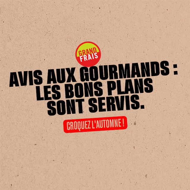 Newsletter Grand Frais animée, version mobile