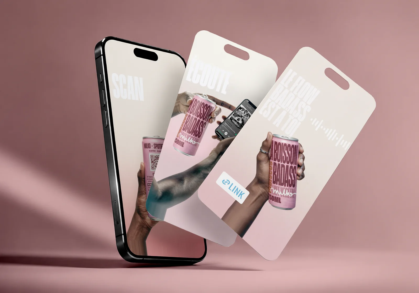 Stories Instagram Milko en trois temps: Scan, Écoute, Le Flow Badass est à toi